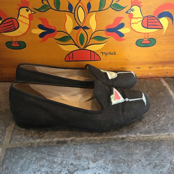 Stubbs & Wootton Margarita Black Loafers Sz 5 1/2 - Picture 4 of 8